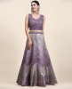 Fancy Heavy Organza Fabric with Elegant Real Mirror & Codding work Lehenga